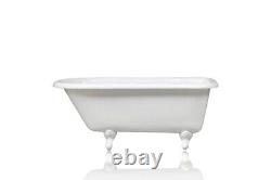 New Antique Inspired 60 Clawfoot Bathtub Cast Iron White Feet Tub