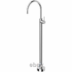 New Bath tub Polished Stainless steel 304 Chrome Mixer Freestanding spout filler