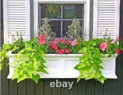 New Fairfield Window Box 3FT White Planter Outdoor Decor Hanging Flower Pot