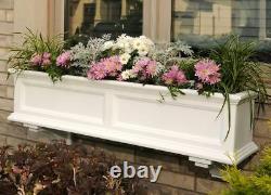 New Fairfield Window Box 3FT White Planter Outdoor Decor Hanging Flower Pot