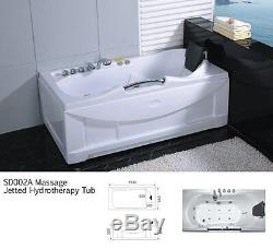 New Jetted Whirlpool Hydrotherapy Bathtub Bath Tub with Heat Radio Chromatherapy