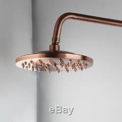 New Luxury 8 Antique Copper Bathroom Shower Head Set Tub Sink Faucet Mixer Taps