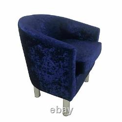 New Velvet Fabric Tub Chair Occasional Chairs Fireside Armchair Lounge Sofa Seat