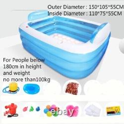 Nice Portable Inflatable BathTub Adult/Lover/Kid Oversized Collapsible Foldable