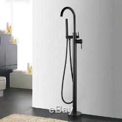 ORB Floor Mount Bathtub Faucet Free Standing Tub Filler Hand Shower Mixer Tap