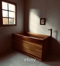 Ofuro Wooden Soaking Bathtub Mahogany Sipo Wood Customizable