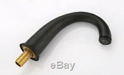 Oil Rubbed Bronze 5 Hole Roman Tub Bathtub Faucet with Hand Shower Spray Ztf055