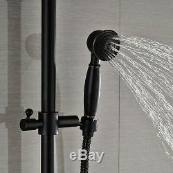 Oil Rubbed Bronze Bath Rain Shower Faucet Set Tub Spout Mixer Tap Hand Sprayer