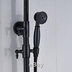 Oil Rubbed Bronze Bath Shower Faucet Rain Shower Head Tub Tap Hand Shower Mixer
