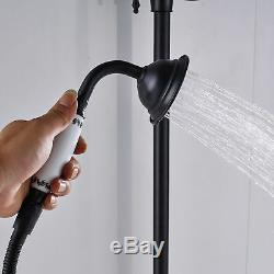 Oil Rubbed Bronze Bathroom 8 Rain Shower Faucet Bath Tub Mixer Tap WithHandheld