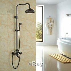 Oil Rubbed Bronze Bathroom Luxury Shower Faucet Rain Mixer Bathtub Hand Sprayer