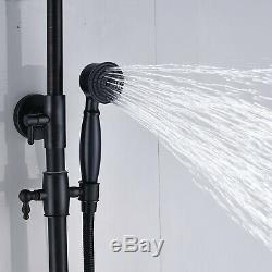 Oil Rubbed Bronze Bathroom Luxury Shower Faucet Rain Mixer Bathtub Hand Sprayer