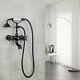Oil Rubbed Bronze Clawfoot Bath Tub Faucet With Hand Shower Mixer Tap Wall Mount