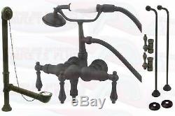Oil Rubbed Bronze Clawfoot Tub Faucet Drain Supply Kit