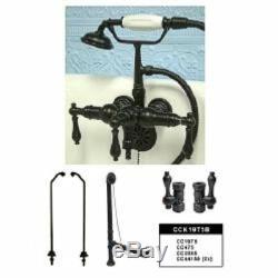 Oil Rubbed Bronze Clawfoot Tub Faucet Kit Package