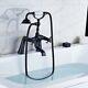 Oil Rubbed Bronze Deck Mount Bathroom Clawfoot Bath Tub Faucet & Handheld Shower