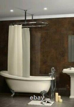 Oval Bathroom Ceiling Mounted Shower Curtain Rail 1150 x 640 MM