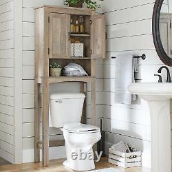 Over The Toilet Bath Cabinet Bathroom Space Saver Storage Organizer Rustic Gray