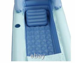 PVC Blue Large Size Inflatable Bathtub SPA Bath Barrel Folding Portab FREE Shipp