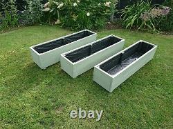 Painted Wooden Tanalised Decking Garden Patio Planter Trough Window Box 3 Colour