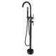 Parrot Uncle Kebo Double Handle Floor Mounted Clawfoot Tub Faucet In Matte Black