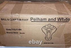 Pelham and White, Ball And Claw Clawfoot Tub Feet Set of 4 Brushed Nickel Finish
