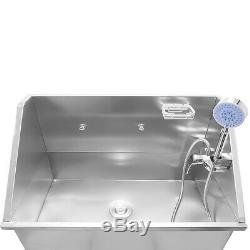 Pet Dog Cat Wash Shower Grooming Bath Tub Professional Stainless Steel 34