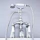 Polished Chrome Clawfoot Bath Tub Faucet With Handshower Deck Mounted Ftf758