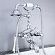 Polished Chrome Clawfoot Bath Tub Faucet With Handshower Deck Mounted Stf756