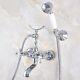 Polished Chrome Clawfoot Bath Tub Faucet With Handshower Wall Mount Fna715