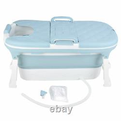 Portable Bathtub Blue Soft Collapsible Bathtub Home SPA Baby Tub For Shower US