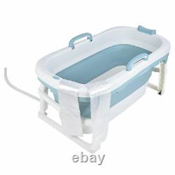 Portable Bathtub Blue Soft Collapsible Bathtub Household SPA Baby Tub F