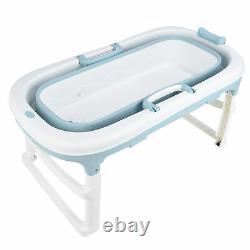Portable Bathtub Blue Soft Collapsible Bathtub Household SPA Baby Tub F