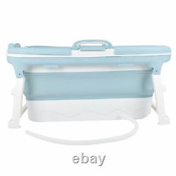 Portable Bathtub Blue Soft Collapsible Bathtub Household SPA Baby Tub G