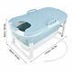 Portable Bathtub Blue Soft Collapsible Bathtub Household Spa Baby Tub Hot