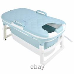 Portable Bathtub Blue Soft Collapsible Bathtub Household SPA Baby Tub New