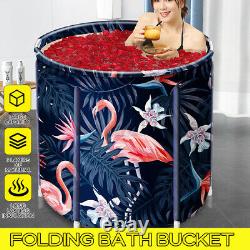 Portable Bathtub Water Tub Folding PVC Adult Spa Bath Bucket Indoor Home