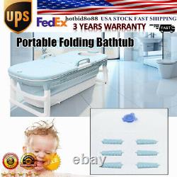 Portable Bathtub for Adults Large Foldable Soaking Tub Free-Standing Bathtub