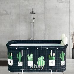 Portable Folding Bathtub Soaking Standing Bathtub for Kids Adults with Filling