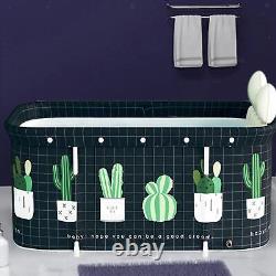 Portable Folding Bathtub Soaking Standing Bathtub for Kids Adults with Filling
