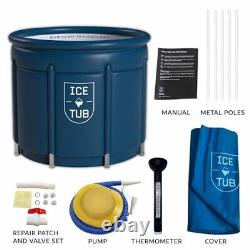 Portable Ice Bath for Athletes with Lid, Pump, Manual, and Anti-Leak