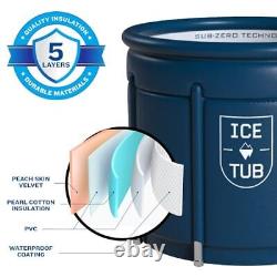 Portable Ice Bath for Athletes with Lid, Pump, Manual, and Anti-Leak