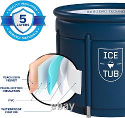 Portable Ice Bath for Athletes with Lid, Pump, Manual, and Anti-Leak Materials