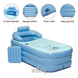 Portable Inflatable Folding Bath Tub PVC Air Pump Warm Spa Household Adult Child