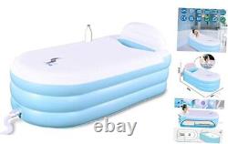 Portable Plastic Bathtub, Folding Spa BathTub for Adults, Freestanding Soaking