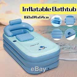 Portable folding Adult Child Bath Tub PVC Spa Warm Bathtub Inflatable Air US K
