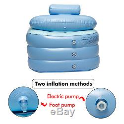 Portable folding Adult Child Bath Tub PVC Spa Warm Bathtub Inflatable Air US K