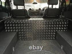 Powder coated 400mm deep aluminium tub storage box Land Rover 90 110 defender