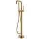 Roswell Single-handle Freestanding Tub Faucet With Hand Shower Brushed Gold