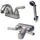 Rv Bathroom Faucet And Tub Shower Valve With Hand Shower Combo Brushed Nickel